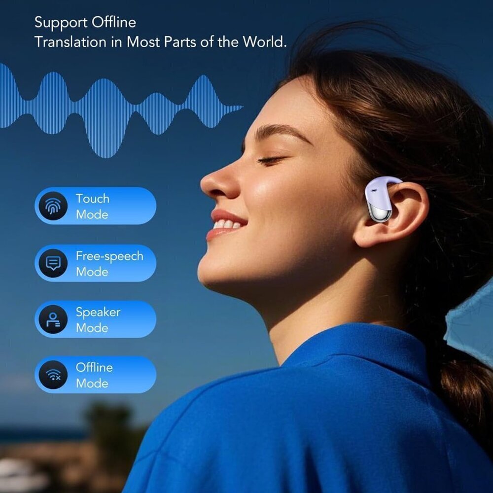 AI Translation Earbuds Real Time, 3-in-1 Translator Earbuds 144 Languages PURPLE - Picture 8 of 8